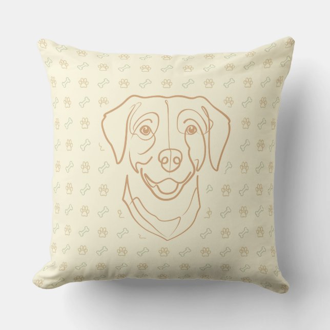 Coussin Labrador Retriever. Édition Bonheur ! (Recto)