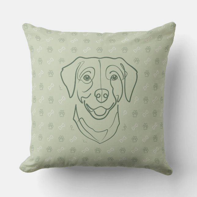 Coussin Labrador Retriever. Édition Bonheur ! (Recto)