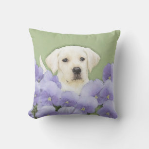 Coussin Labrador Retriever Puppy Painting Original Chien A