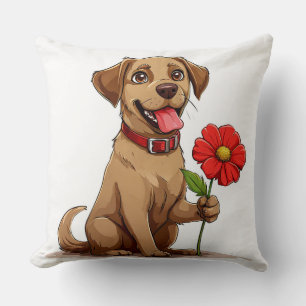 🐶 Coussin Labrador Saint Valentin Cadeau Mignon ✨