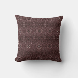 Coussin Labyrinthe Abstrait Rouge Peinture à l'Encre Alcoo
