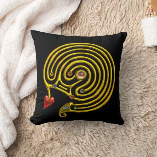 Coussin LABYRINTHE OR HYPER, Noir (Couverture)