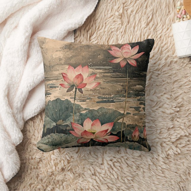 Coussin Lac de lotus au clair de lune (3) (Couverture)