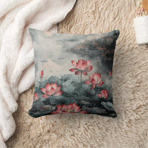 Coussin Lac de lotus au clair de lune (5)