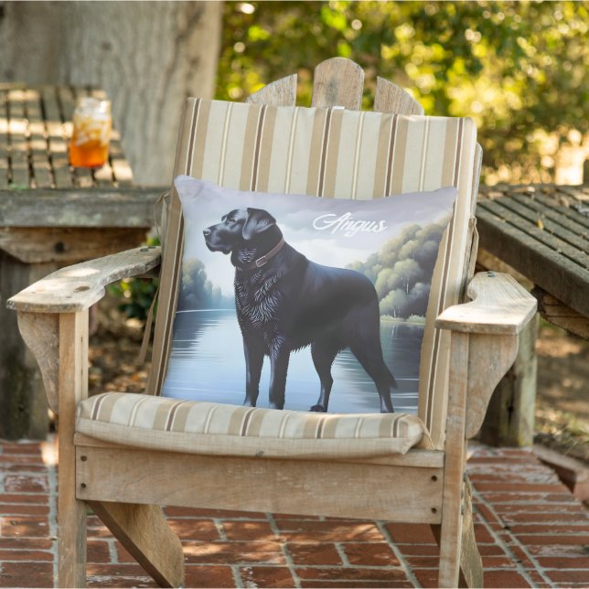 Coussin Lac du Labrador noir (Chaise)