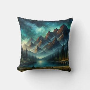 Coussin Lac Mountain/cabine sous les étoiles