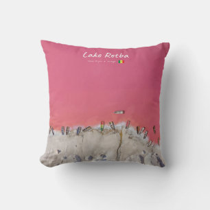 Coussin Lac Retba, Sénégal - Bateaux du lac rose