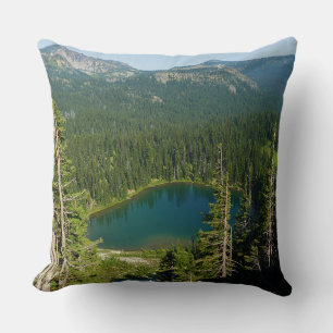 Coussin Lac Sunrise vu d'en haut au parc du mont Rainier
