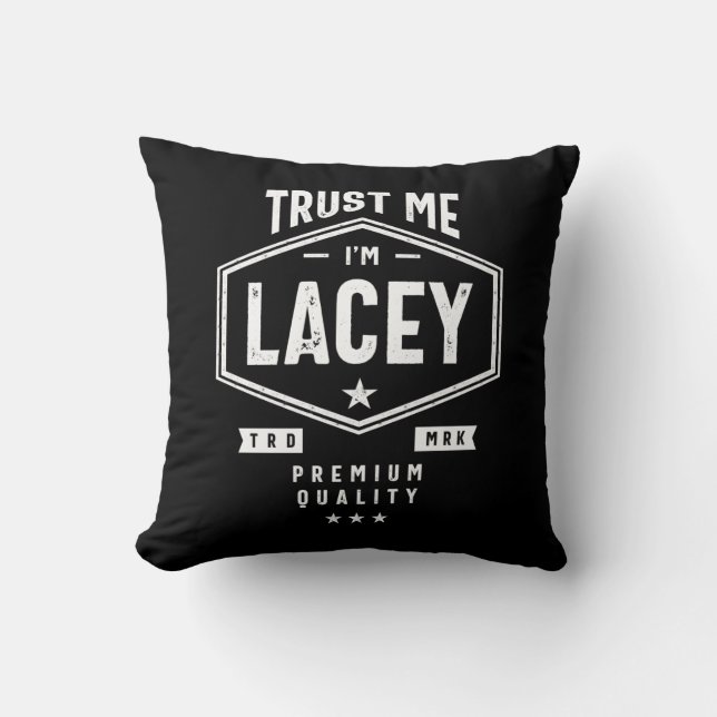 Coussin Lacey Nom personnalisé Anniversaire (Recto)