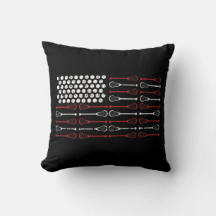 Coussin Lacrosse American Flag Lax Maman design