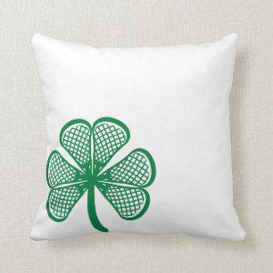 Coussin Lacrosse chanceuse de shamrock de Jour de la Saint