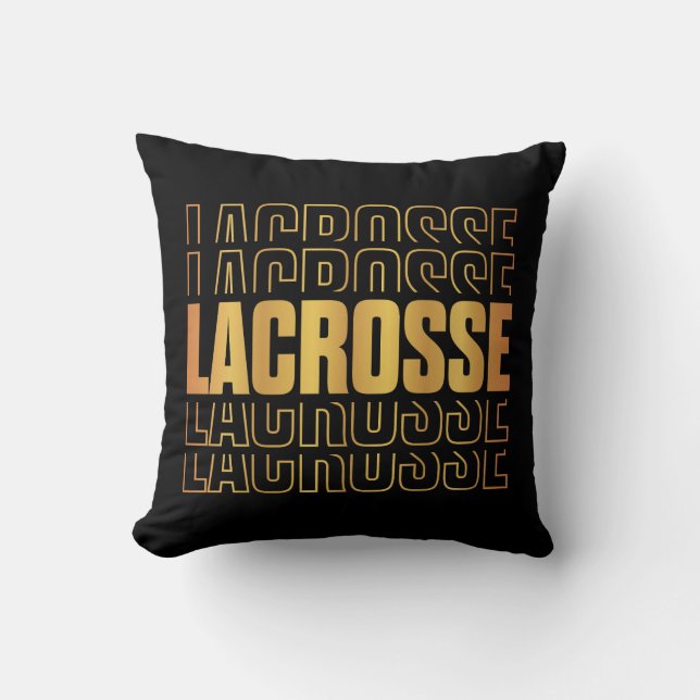 Coussin Lacrosse Jeu de texte (Recto)