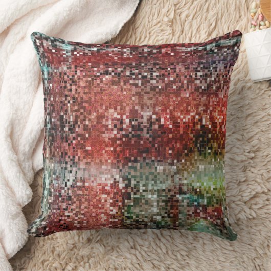 Coussin Ladrilho vermelho manchado com tinta spray (Couverture)