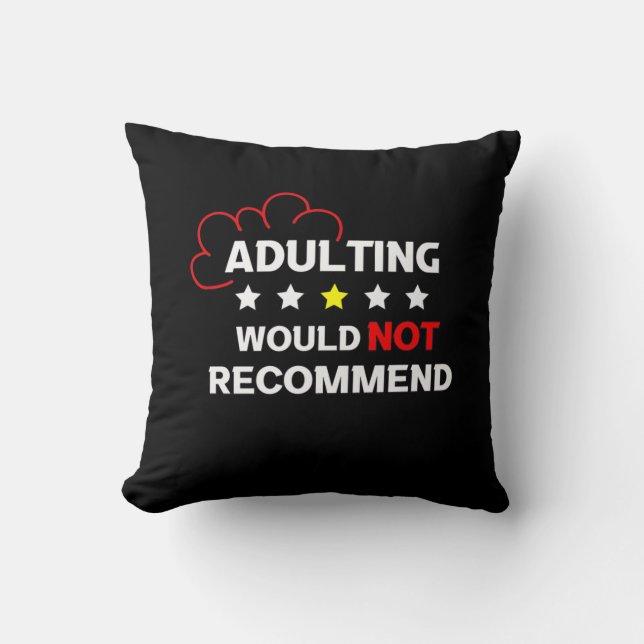 Coussin L'Adulte Ne Recommande Pas (Recto)