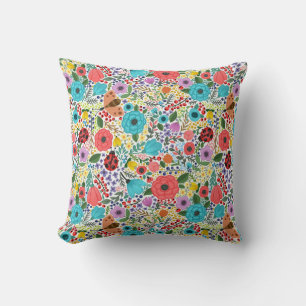 Coussin Lady Bugs et Flowers