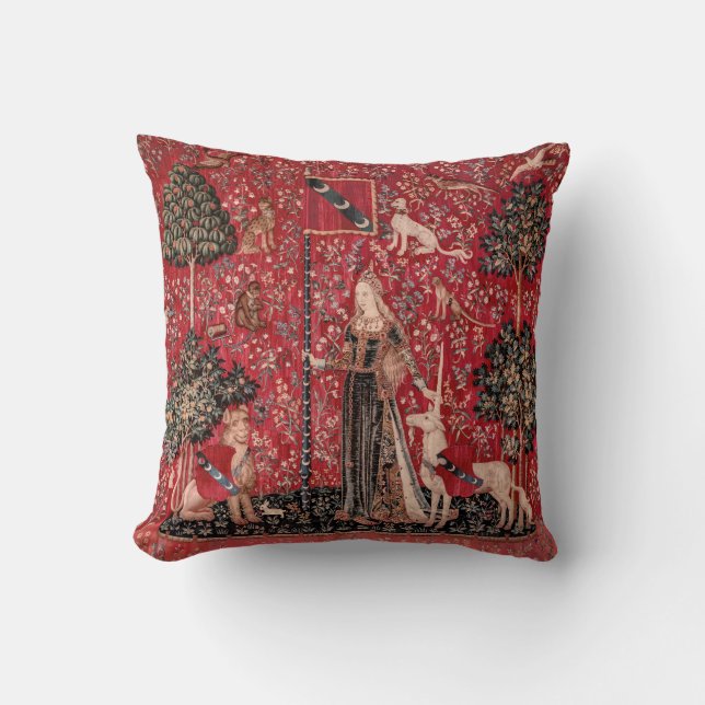Coussin Lady et Unicorn Moyen Tapestry Touch (Recto)