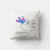 Coussin Lady Typography Throw Pillow – Chic & Stylish Home (Recto)