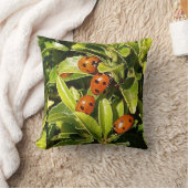 Coussin Ladybirds sur le Feuille (Couverture)