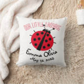 Coussin Ladybug Cartoon mignon Naissance Stat Rouge Blanc (Couverture)