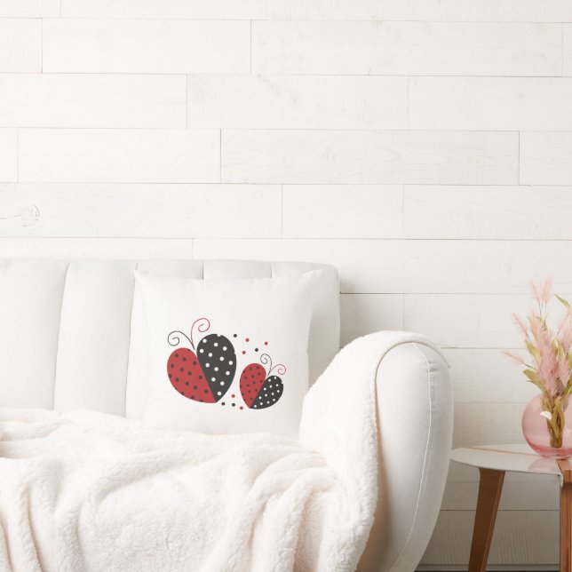 Coussin Ladybug Heart mignon (Canapé)