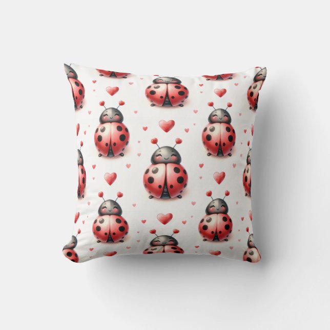 Coussin Ladybug Love (personalized) (Recto)