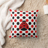 Coussin Ladybug rouge et noir (Couverture)