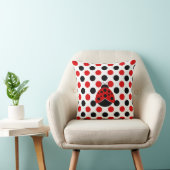 Coussin Ladybug rouge et noir (Chaise)