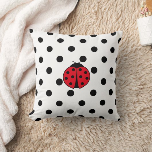 Coussin Ladybugs et pois (Couverture)