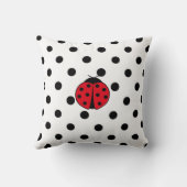 Coussin Ladybugs et pois (Verso)