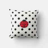 Coussin Ladybugs et pois (Recto)