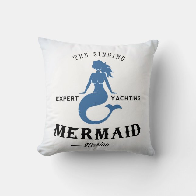 Coussin L'affiche de sirène de chant (Recto)