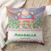 Coussin L'agneau aventuriste avec texte modifiable (Couverture)