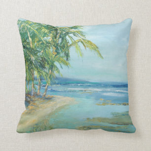 Coussin Lagune côtière bleue