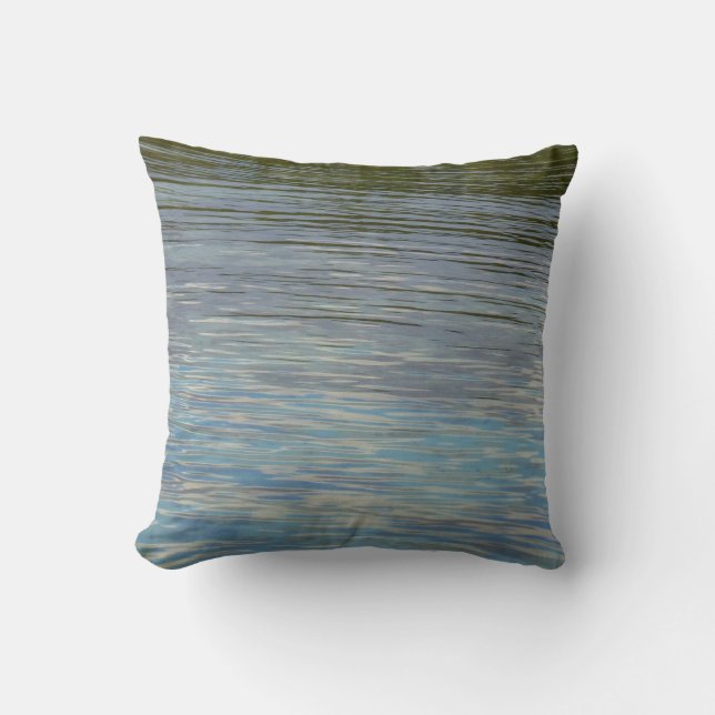 Coussin Lagune de la mangrove Eau Bleu des Caraïbes (Recto)