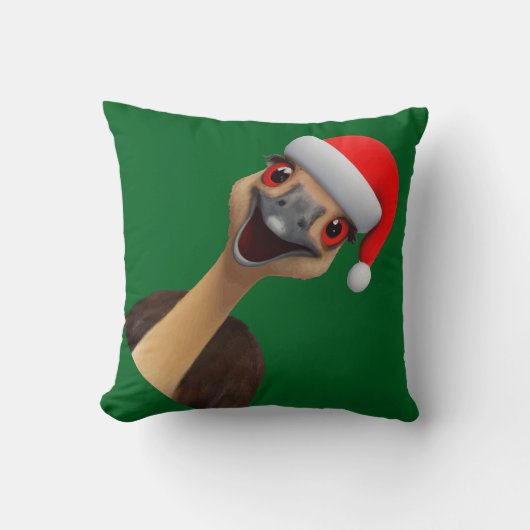 Coussin L'aide australien du Père Noël - Émeu de Noël mign (Recto)
