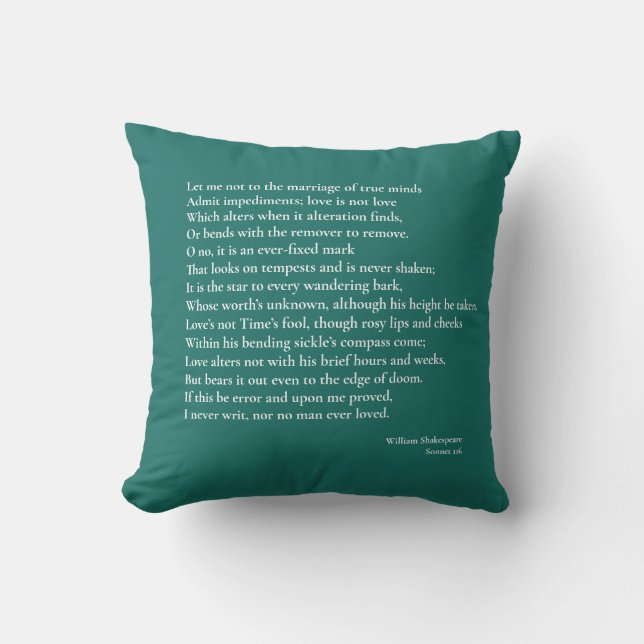 Coussin "Laisse-moi ne pas marier les vrais esprits" Sonne (Recto)