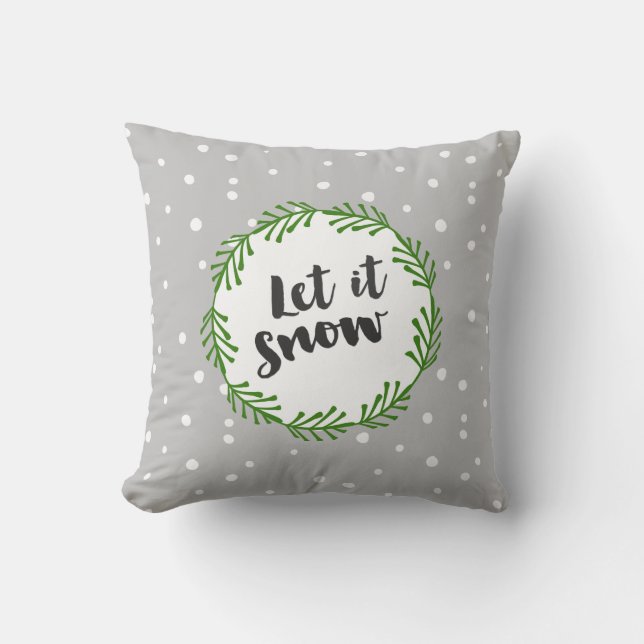 Coussin Laisser la neige douillette hiver Wonderland (Recto)