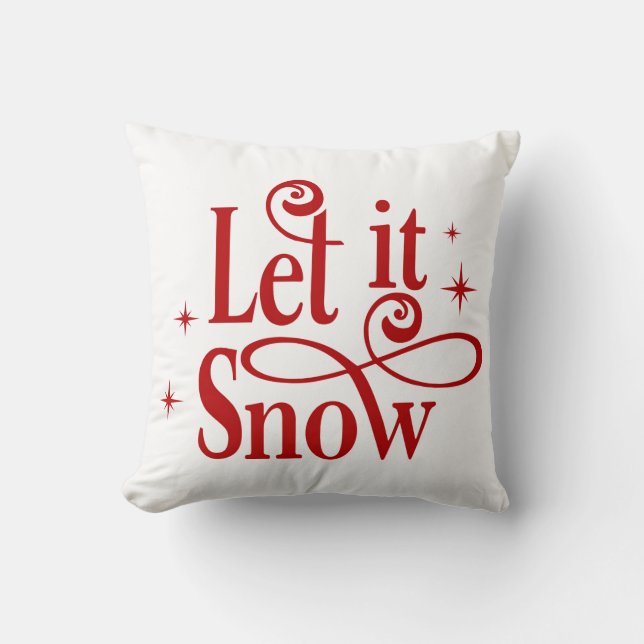 Coussin Laisser Neige Décor Maison (Recto)
