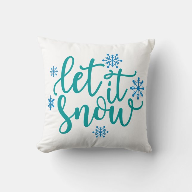 Coussin Laisser neiger les flocons de neige (Recto)
