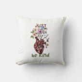 Coussin Laissez la bonté fleurir du coeur 🌿 ❤️ (Recto)