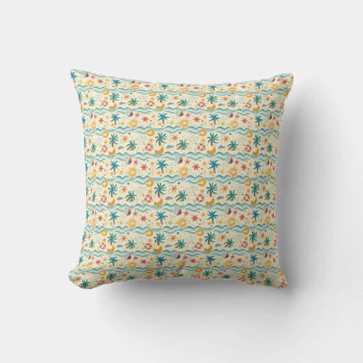 Coussin Laissez la mer vous libérer et le soleil vous embr (Recto)
