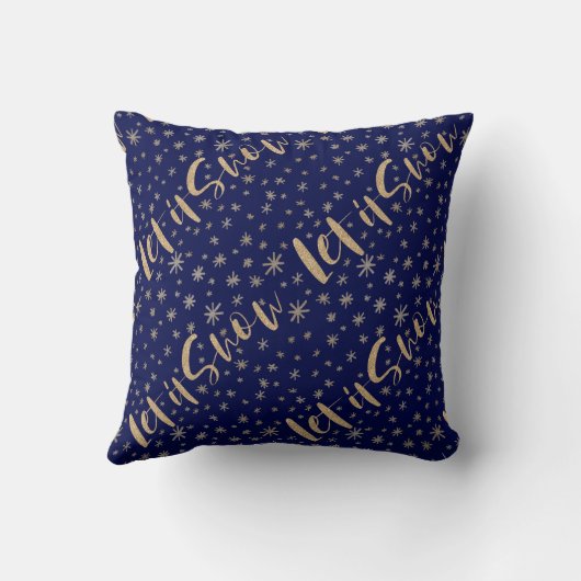 Coussin Laissez lui neiger nuit étoilée Chrismas de marine (Verso)