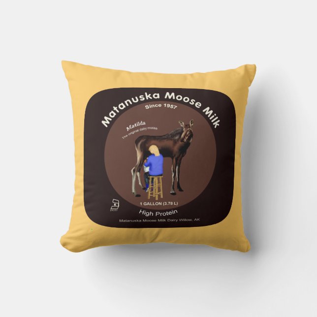 Coussin Lait d'orignal Matanuska (Recto)