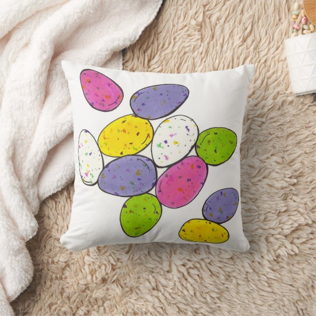 Coussin Lait mâché moucheté oeufs de bonbons de Pâques (Couverture)