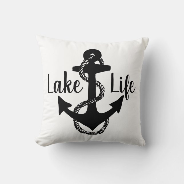 Coussin LAKE nautique LIFE + ANCRE | (Recto)