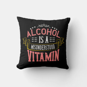Coussin L'Alcool Est Une Vitamine Incomprise