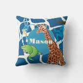 Coussin L'Alligator Personnalisé de Singe Giraffe de Cute  (Verso)
