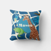 Coussin L'Alligator Personnalisé de Singe Giraffe de Cute  (Recto)