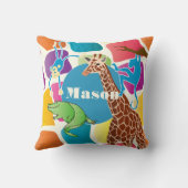 Coussin L'Alligator Personnalisé de Singe Giraffe de Cute  (Verso)