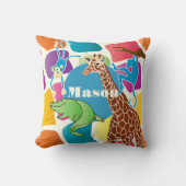 Coussin L'Alligator Personnalisé de Singe Giraffe de Cute  (Recto)
